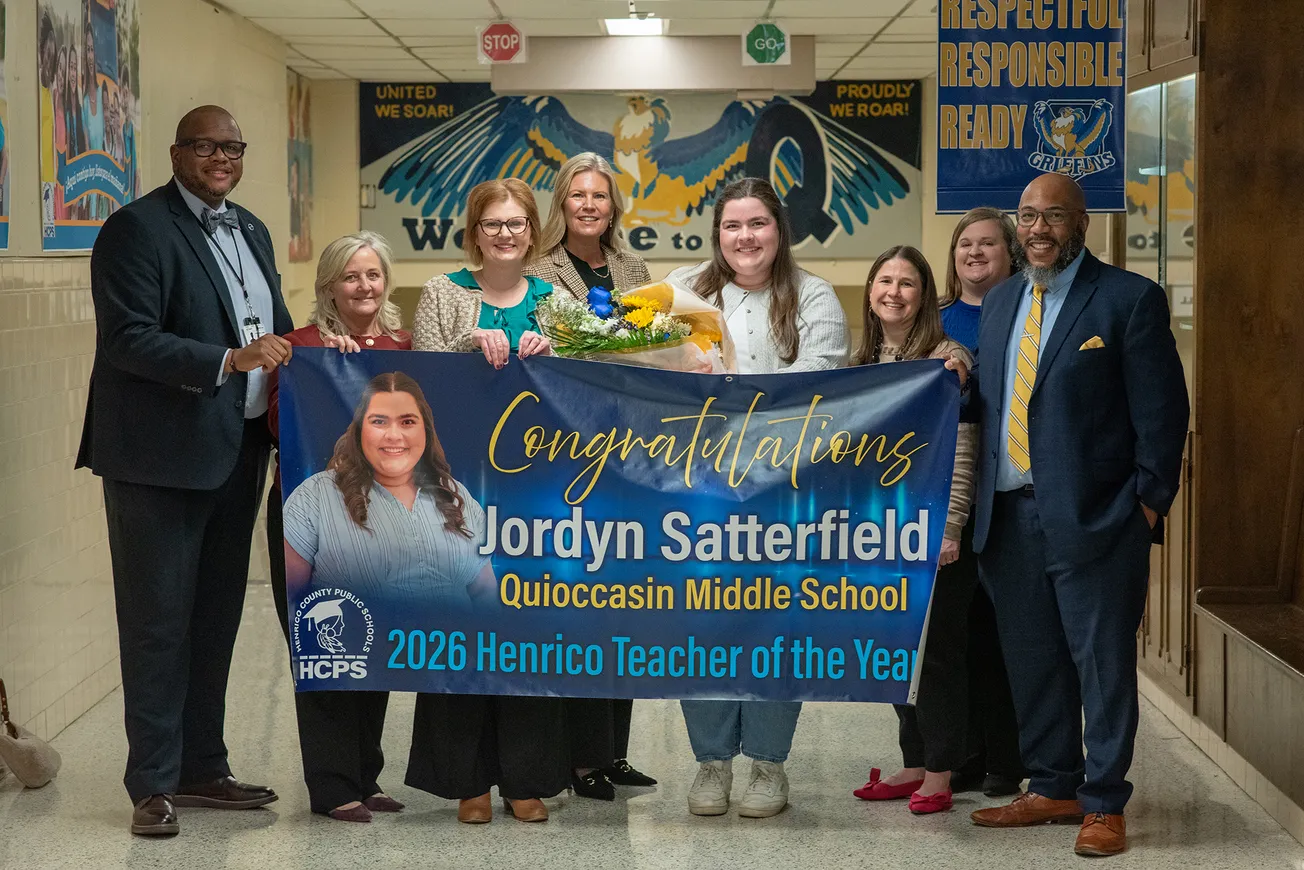 Quioccasin MS chorus teacher named 2026 Henrico Teacher of the Year