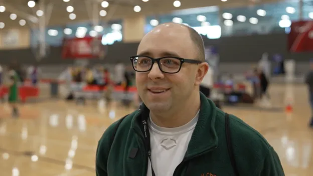 Special Olympics athlete celebrates birthday while playing in basketball championships in Henrico